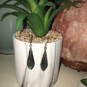 Vintage Albone shell sterling silver earrings